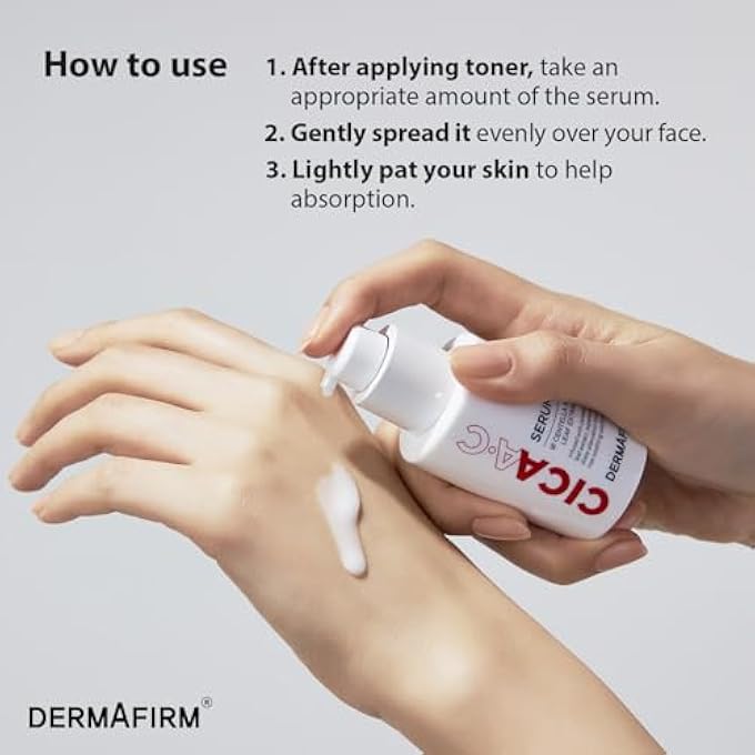 Dermafirm CICA AC SERUM 1.01 FL OZ | SKIN BRIGHTENING SERUM | NIACINAMIDE SERUM FOR FACE | SALICYLIC ACID SERUM | VITAMIN B3 SERUM FOR FACE | FERULIC ACID SERUM BEAUTY & PERSONAL CARE FOR WOMEN & MEN - Image 4